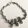 Silver Bracelet with Semi Precious Blue Topaz