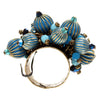 Konplott, Indianafrica Adjustable Ring, Blue,Gold