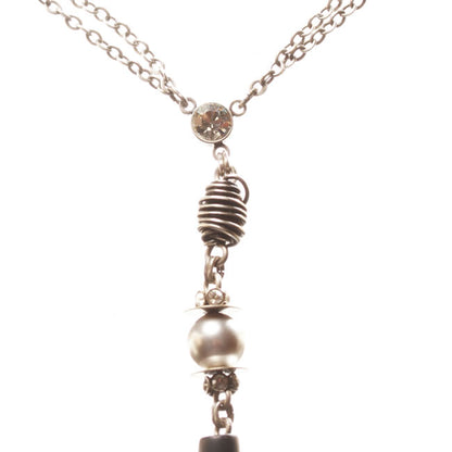 Necklace, Black/Silver