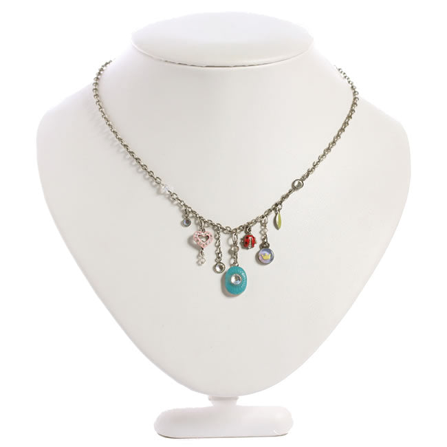 Konplott, Love Lost Love Found Dainty Necklace With Opening Locket, Multi/Silver