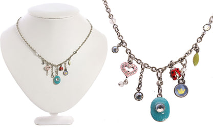 Dainty Necklace With Opening Locket, Multi/Silver