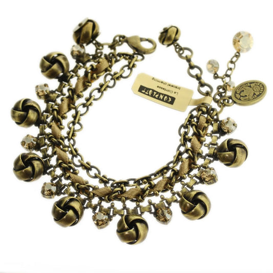 Konplott, La Comtesse Elaborate Bracelet, Brown/Gold