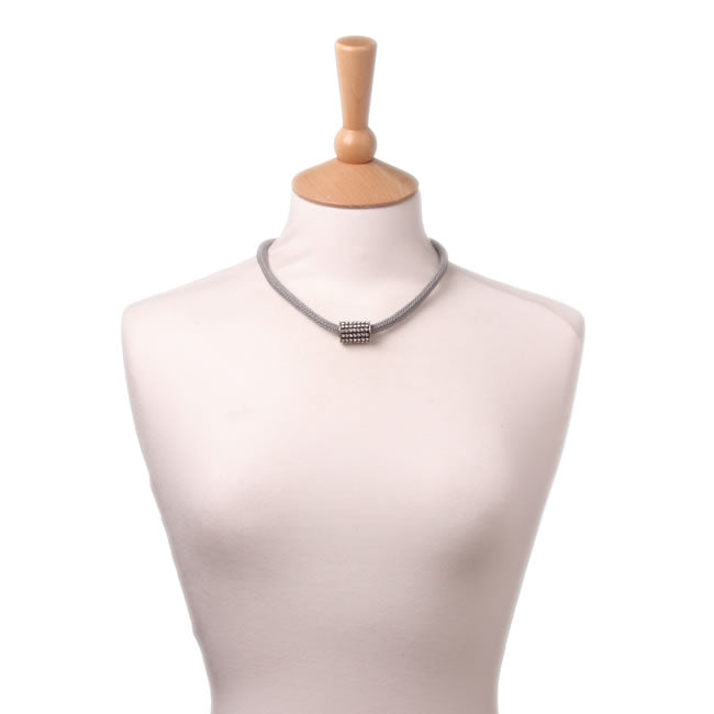 Konplott, Business Rope Necklace, Grey/Silver
