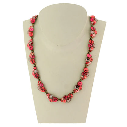 Wonderful All Around Necklace, Coral/Gold
