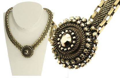 Elaborate Necklace Crystal/Gold, Crystal,Gold