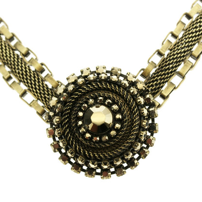 Elaborate Necklace Crystal/Gold, Crystal,Gold