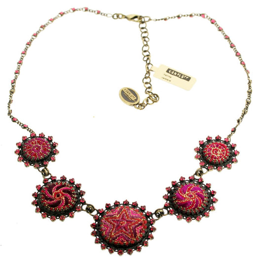 Konplott, Kalinka Medium All around Necklace Red/Pink/Gold, Red,Pink,Gold
