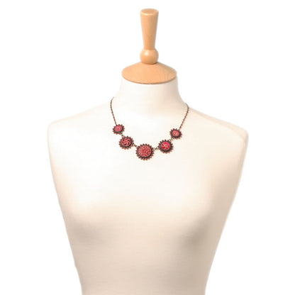 Medium All around Necklace Red/Pink/Gold, Red,Pink,Gold