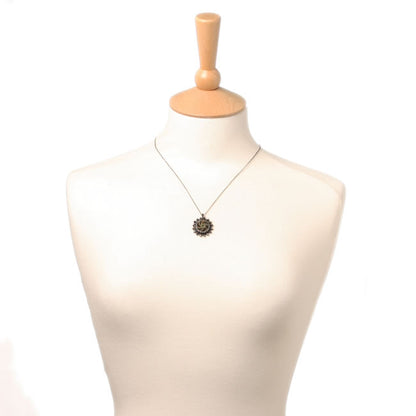 Small Pendant Necklace Green/Brown/Silver, Green,Brown,Silver