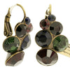 Konplott, Petit Glamour French Hook Crystal Earrings, Dark Multi/Gold