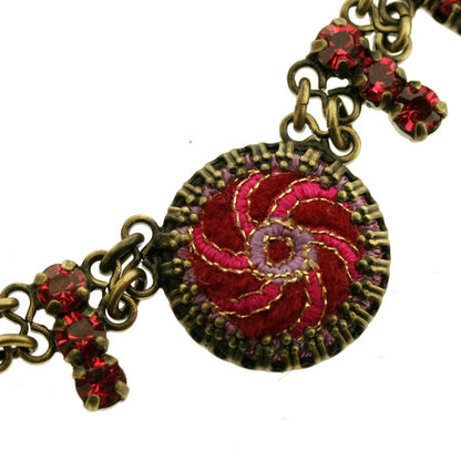 Smaller All around Necklace Red/Pink/Gold, Red,Pink,Gold