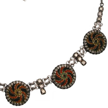 Smaller All around Necklace Green/Brown/Silver, Green,Brown,Silver