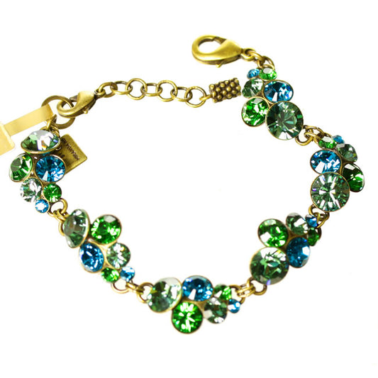 Konplott, Petit Glamour A Sparkly Bracelet, Green/Turquoise/Gold