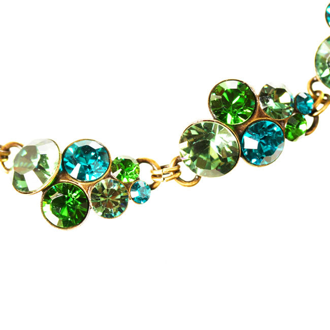 Konplott, Petit Glamour A Sparkly Bracelet, Green/Turquoise/Gold