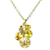 Konplott, Petit Glamour Crystal Bunch Pendant, Orange/Yellow/Gold