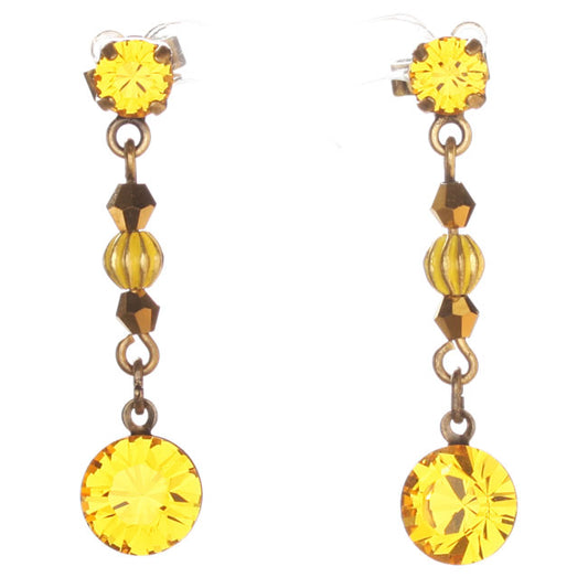 Konplott, Indianafrica Earrings, Yellow,Gold
