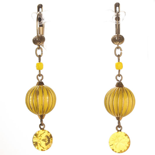 Konplott, Indianafrica Earrings, Yellow,Gold
