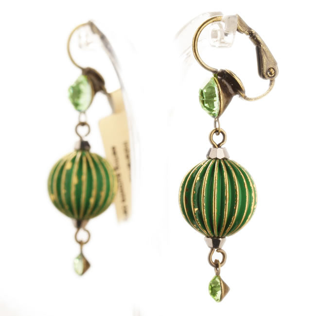Konplott, Indianafrica Earrings, Green,Gold