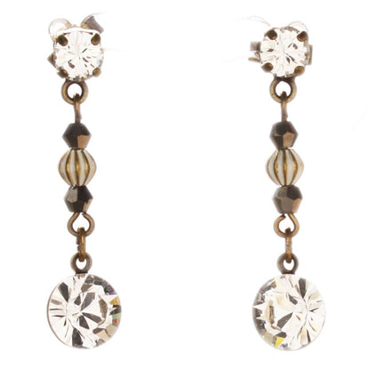 Earrings, White,Gold