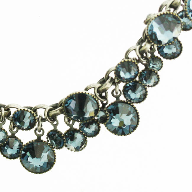 Konplott, Waterfalls Crystal Extravaganza Necklace, Light Blue/Silver