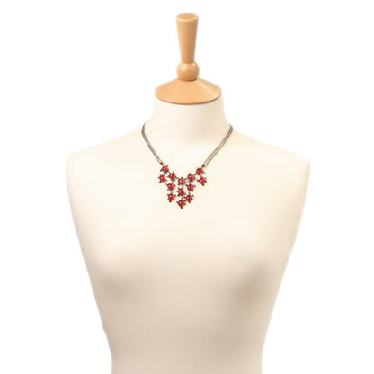 Elaborate Necklace, Red/Silver