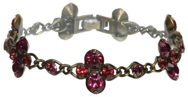 Konplott, Disco Star Crystal Bracelet, Deep Pink/Gold
