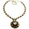 Konplott, Josephine Baker Senstational Necklace, Peach/Antique Silver