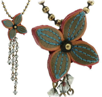 Chain Drop Pendant, Blue/Gold