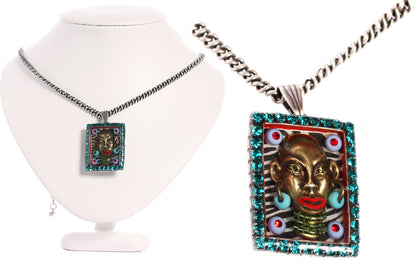 Substantial Pendant, Multi/Silver