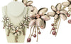 Spectacular Blossoms Necklace, Pinky Lilac/Silver