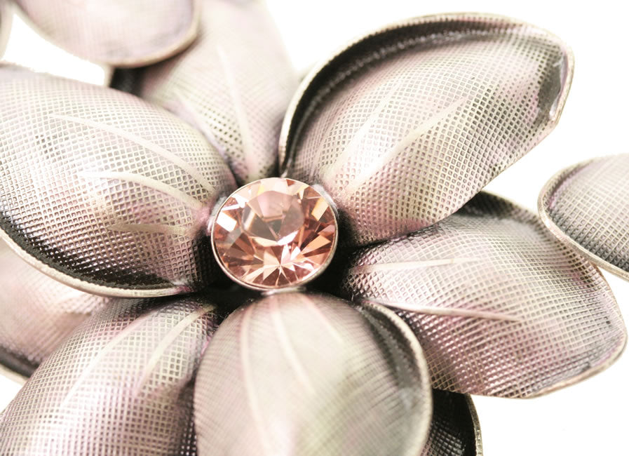 Spectacular Blossoms Necklace, Pinky Lilac/Silver