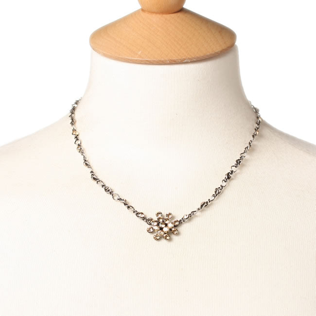 Necklace, Light Brown/Silver