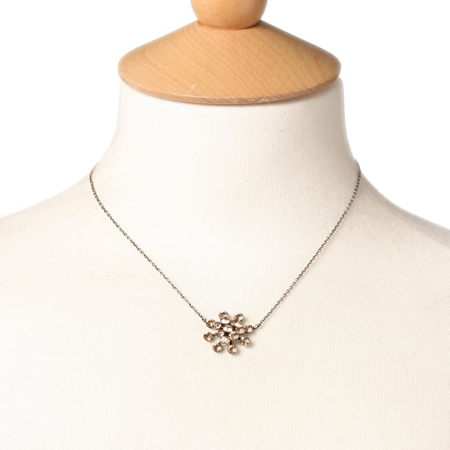 Necklace, Light Brown/Silver