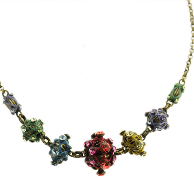 Konplott, Oriental Architecture Necklace, Crystal/Silver