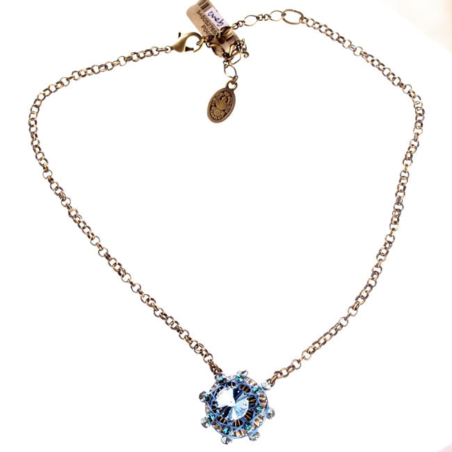Konplott, Oriental Architecture Pendant Necklace, Blue/Gold