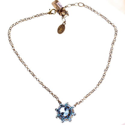 Pendant Necklace, Blue/Gold