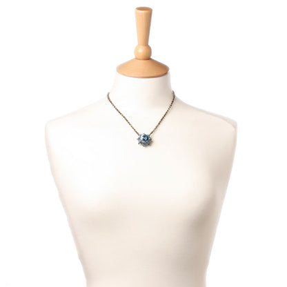 Pendant Necklace, Blue/Gold