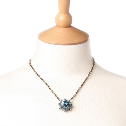 Pendant Necklace, Blue/Gold