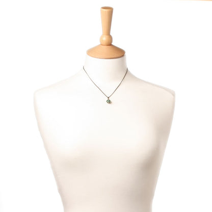 Smaller Pendant Necklace, Green/Gold
