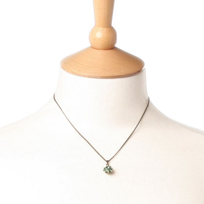 Smaller Pendant Necklace, Green/Gold