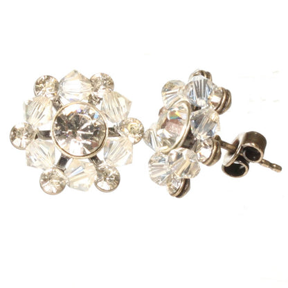 Stud Earrings, Crystal Auora/Silver