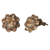 Konplott, 70&#39;s Circles Stud Earrings, Brown/Gold