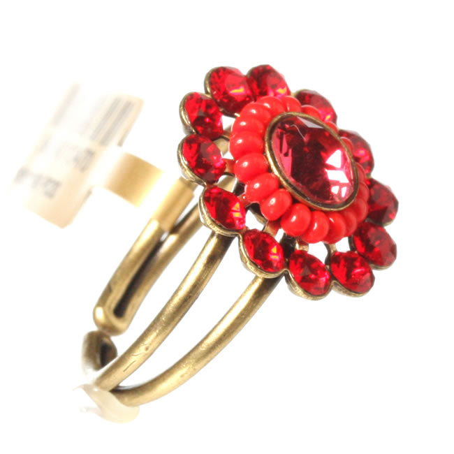 Ring, Red/Pink/Gold