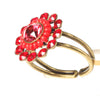 Ring, Red/Pink/Gold