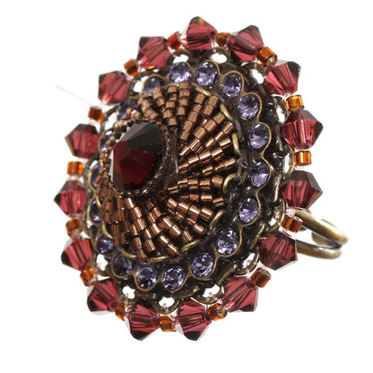 Ring, Purple/Multi/Gold