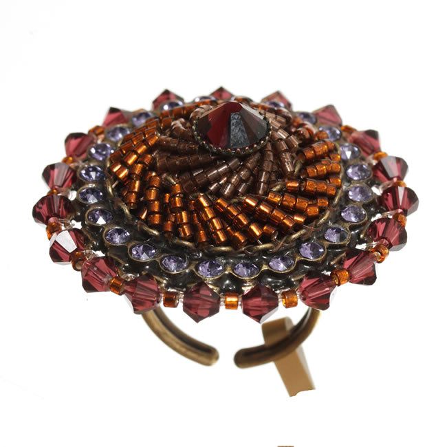 Konplott, African Glam Ring, Purple/Multi/Gold