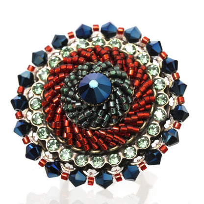 Ring, Green/Multi/Gold