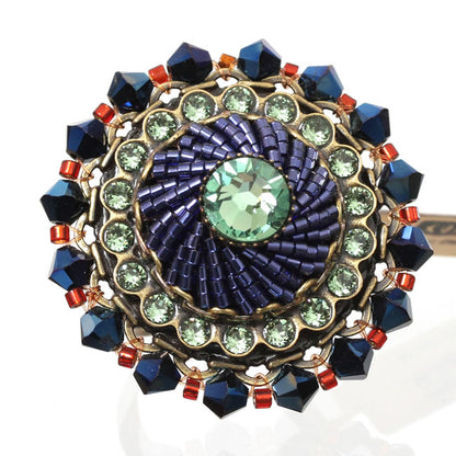 Ring, Green/Multi/Gold