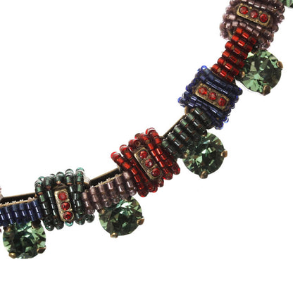Necklace, Green/Multi/Gold