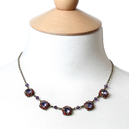 Necklace, Purple/Gold